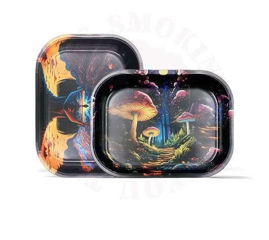 Rick & Morty Design Rolling Tray – Metal, Durable & Easy to Clean